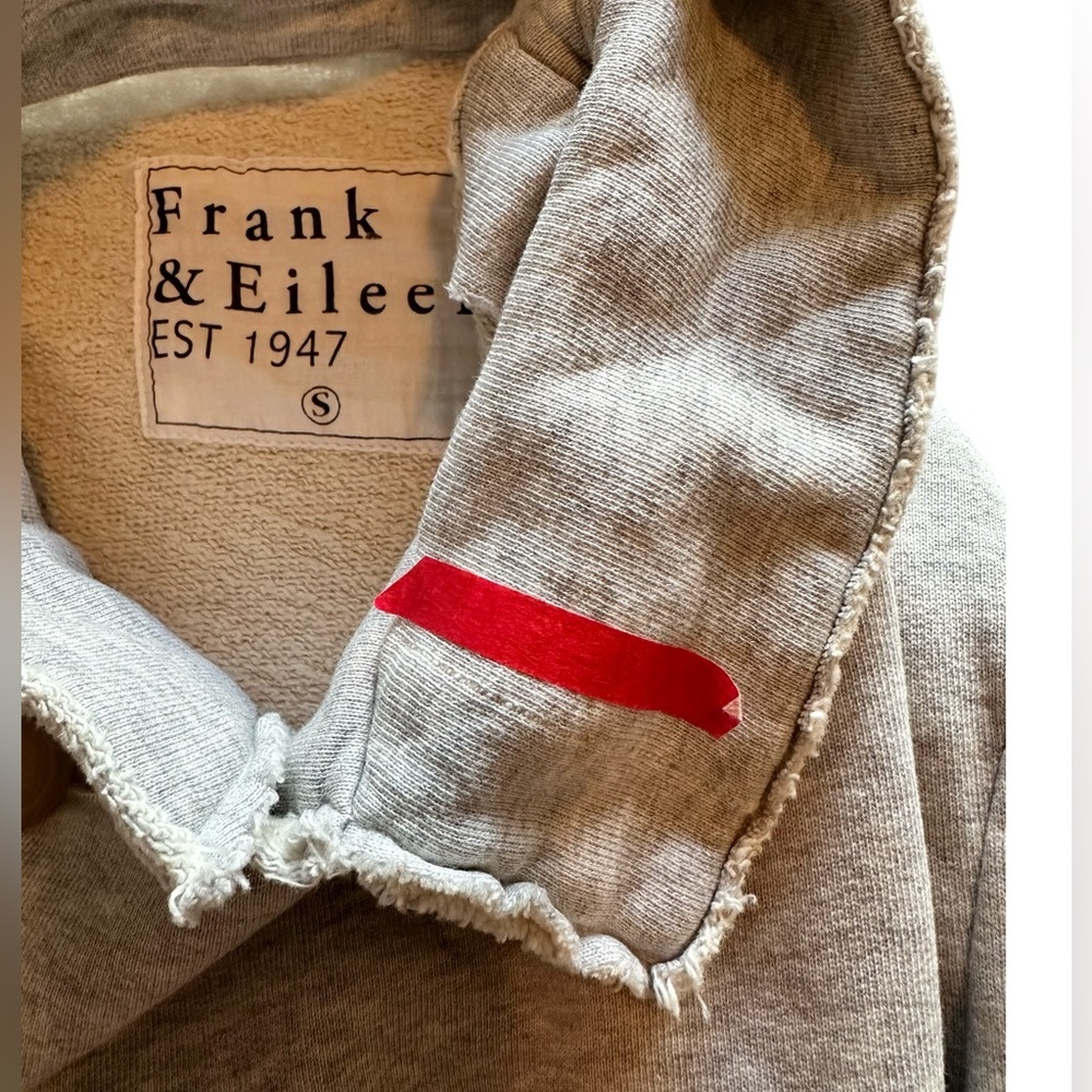 Frank & Eileen NWD Belfast Sweatshirt Peacoat Gray Melange Size S - Picture 8 of 8